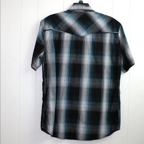 Chalc Men’s Plaid Short Sleeve Shirt - Picture 2 of 6